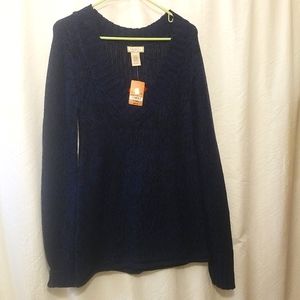 Women's blue sparkly sweater
